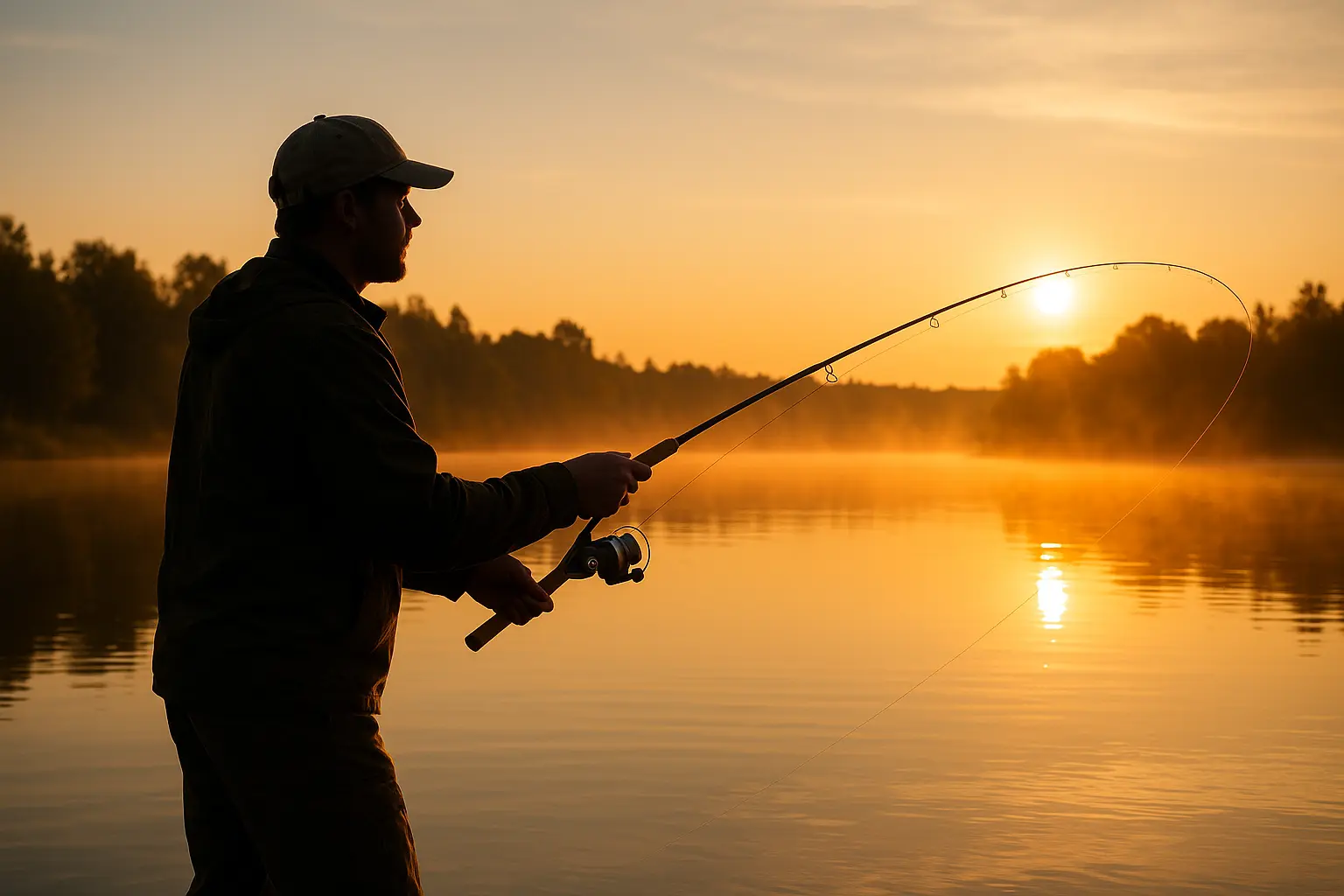 Best fishing rods for beginners in 2025 lined up on a wooden dock