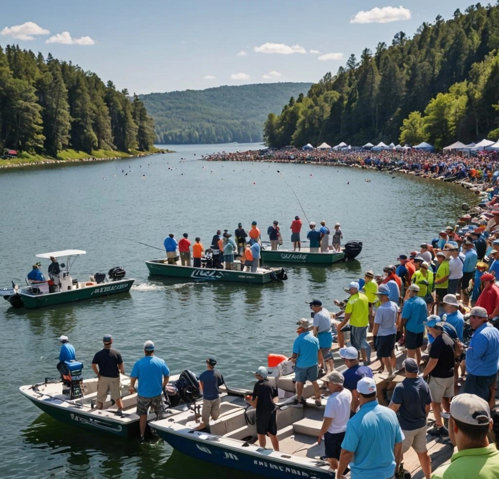 Upcoming U.S. fishing tournaments in 2025 banner featuring anglers on a boat