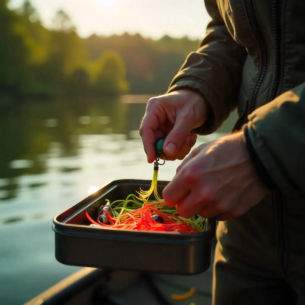 Complete fishing tackle and bait with hooks, lures, and sinkers