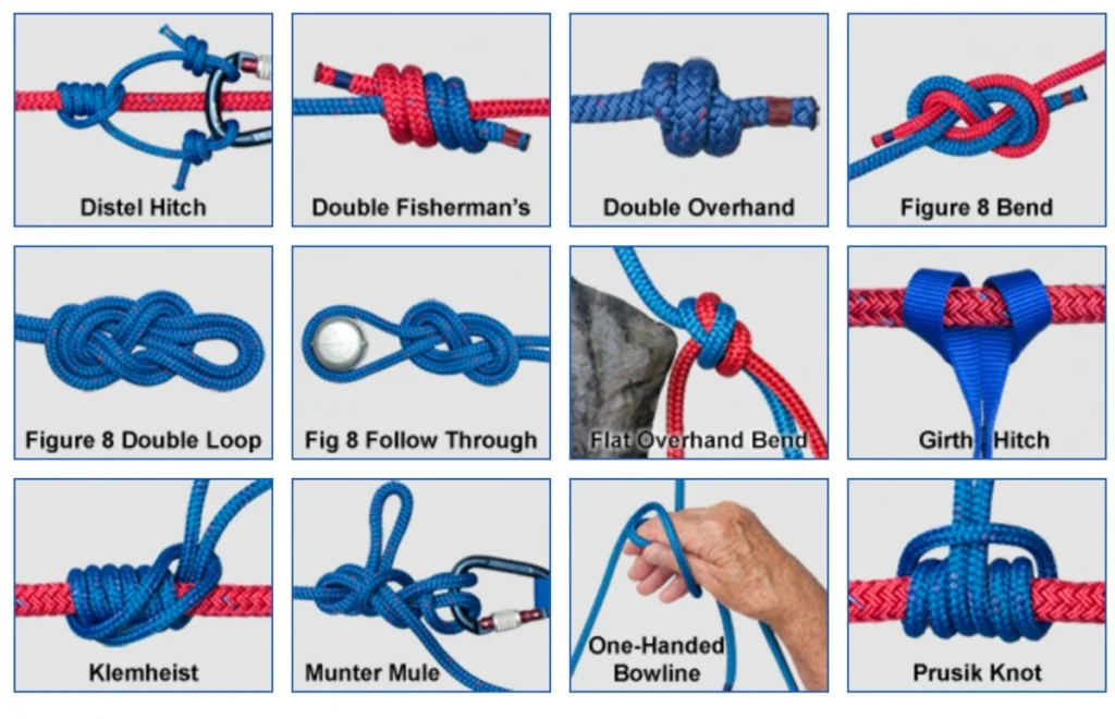 Step-by-step animated knots tutorial showing improved clinch knot formation