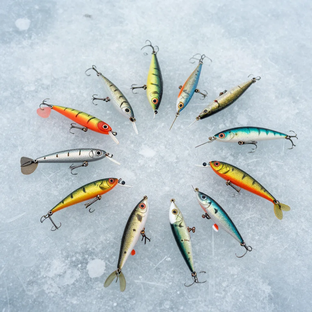 Ice fishing lures and baits for yellow perch winter fishingIce fishing lures and baits for yellow perch winter fishing
