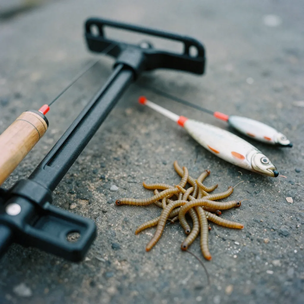 Live bait wax worms and minnows for beginner ice fishing