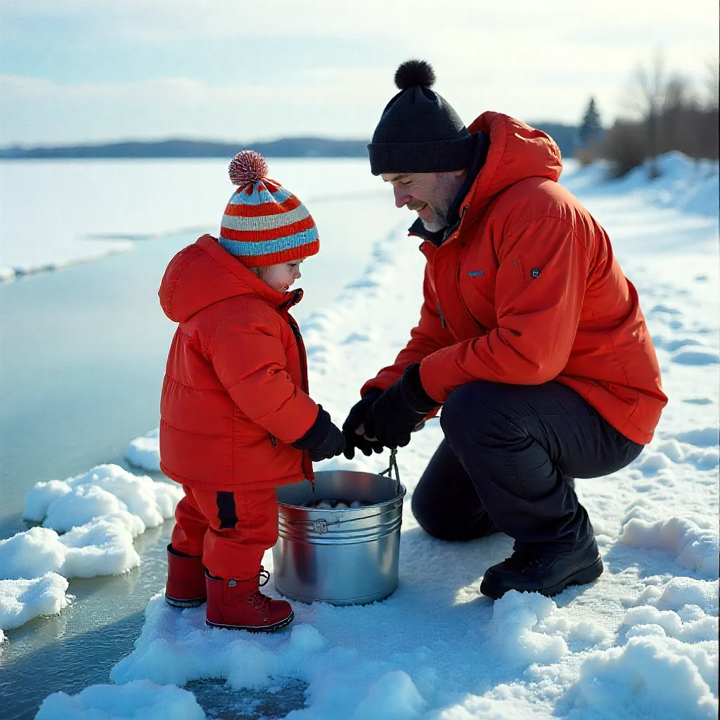 Proper ice fishing clothing layering system for cold weather safety