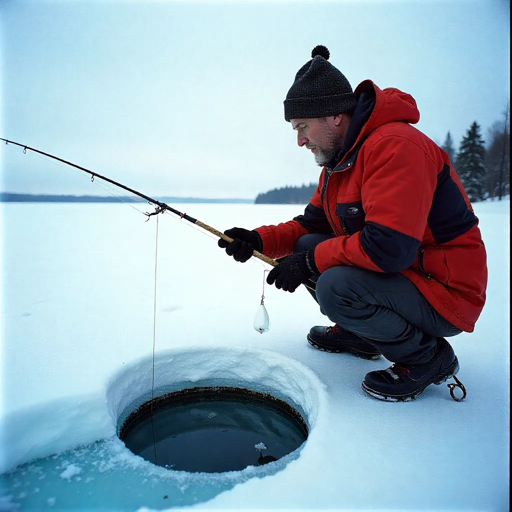Ice Fishing FAQs: Complete Answers to Common Questions 2026 2 Ice fishing faqs techniques showing jigging methods through ice hole