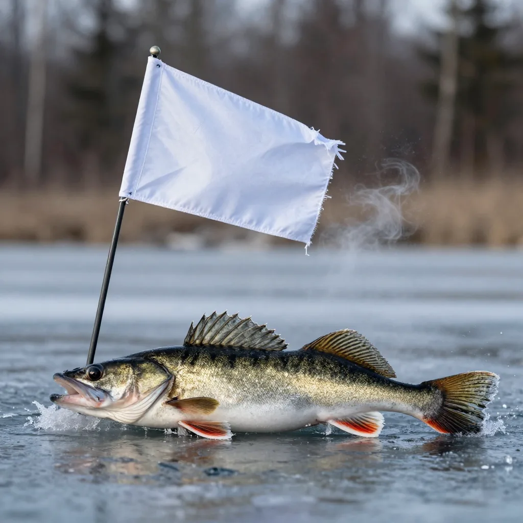 Trophy Ice Fishing: Expert Tips for Big Fish 2026 2 Large golden shiner live bait rigged for trophy ice fishing