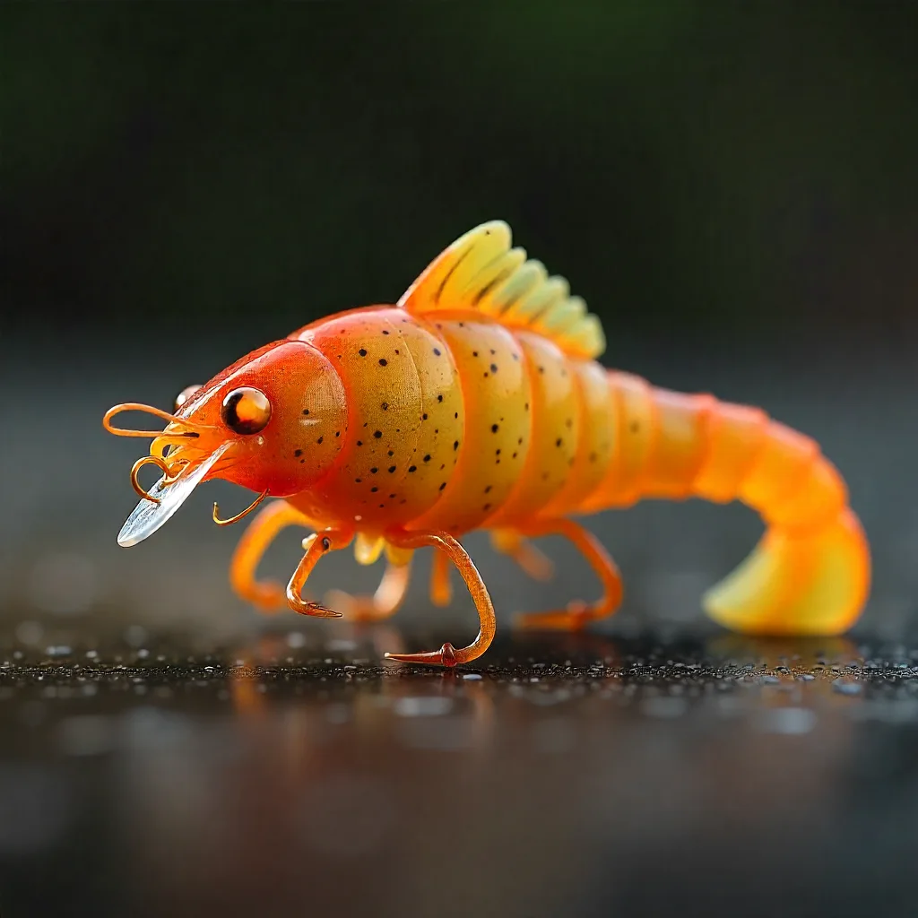 3 Bizarre Fishing Tactics That Actually Work 2026 2 Soft plastic shrimp rigged for freshwater bass fishing