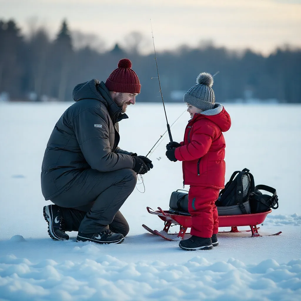 family ice fishing with kids tips