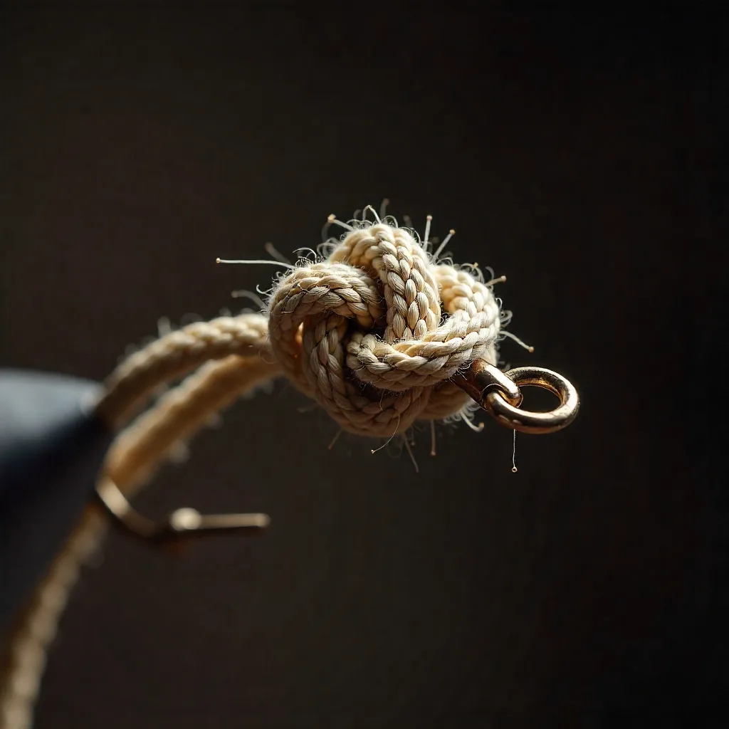 Palomar knot demonstration for texas rig bass fishing