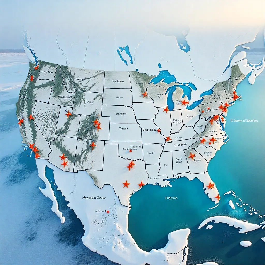 Night ice fishing with lights headlamps